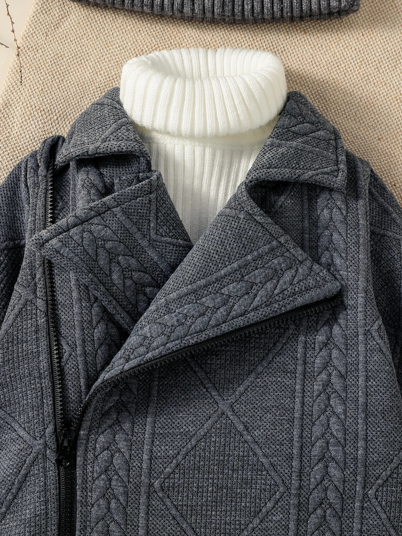 Baby boy Long Sleeve zipper pure color modern stylish autummWinter Fashion Streetwear jumpsuits 251022