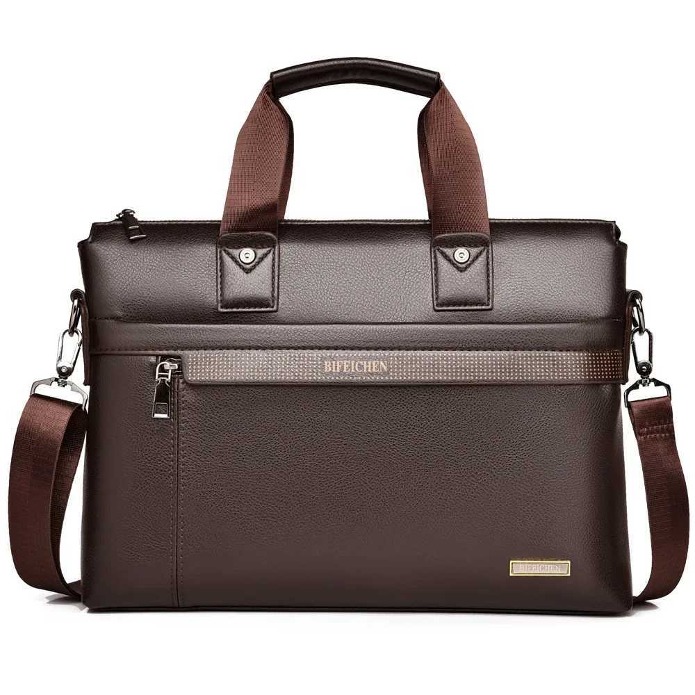2024 New Brand Men Briefcase Bag High Quality Business PU Leather Shoulder Messenger Bags Office Handbag A4 Document Laptop Bag W251022