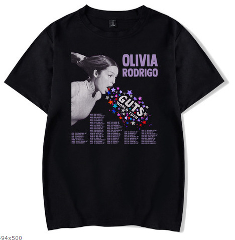 American comic style short-sleeved T-shirt in cotton - ZJ1459