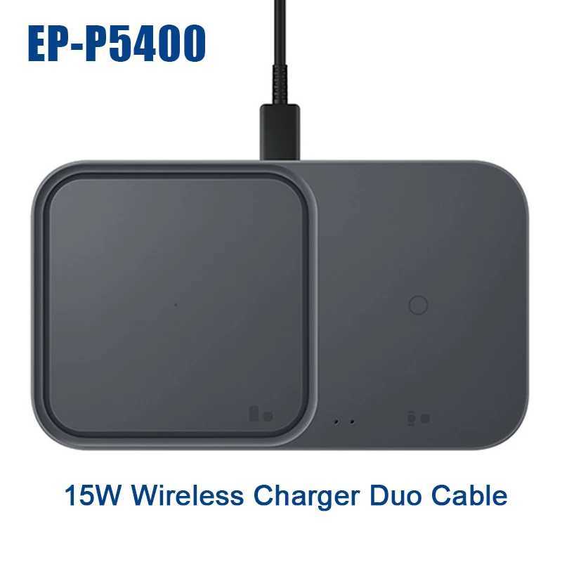 15W Wireless Charger Duo with Travel AdapterFor Galaxy S23S21S10S9S8Note20Smart Watch37 Airpods3 Qi EPP5400 J251114