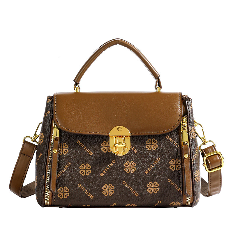 Luxury Brand Designer Bag Letter Print Handbag Women's Small Square Bag New Autumn High-End Exquisite Shoulder Crossbody Bag