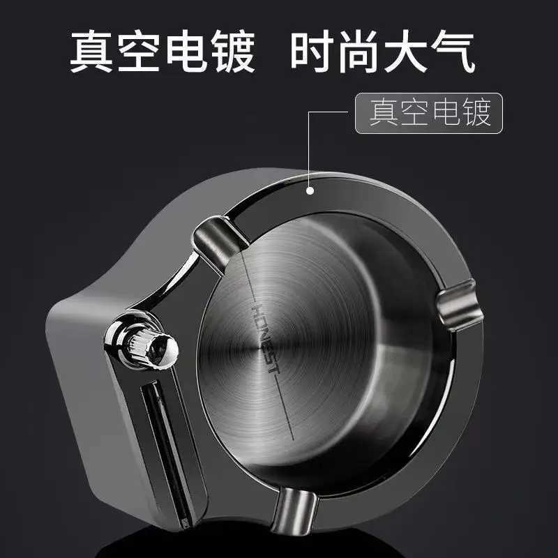 2025 HONEST New Kerosene Windproof Ashtray Lighter Creative Cool Match Lighter Mens Festival High end Gift Smoking Accessories C251022