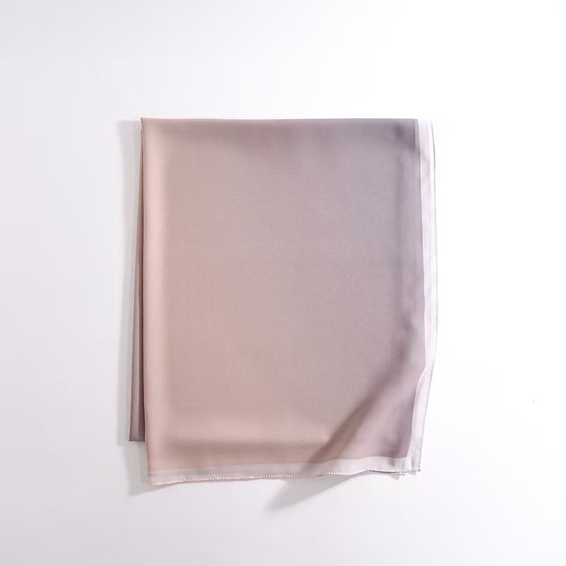 T2115 new pure color gradient color silk scarf ladies scarf spring and autumn thin scarf shawl