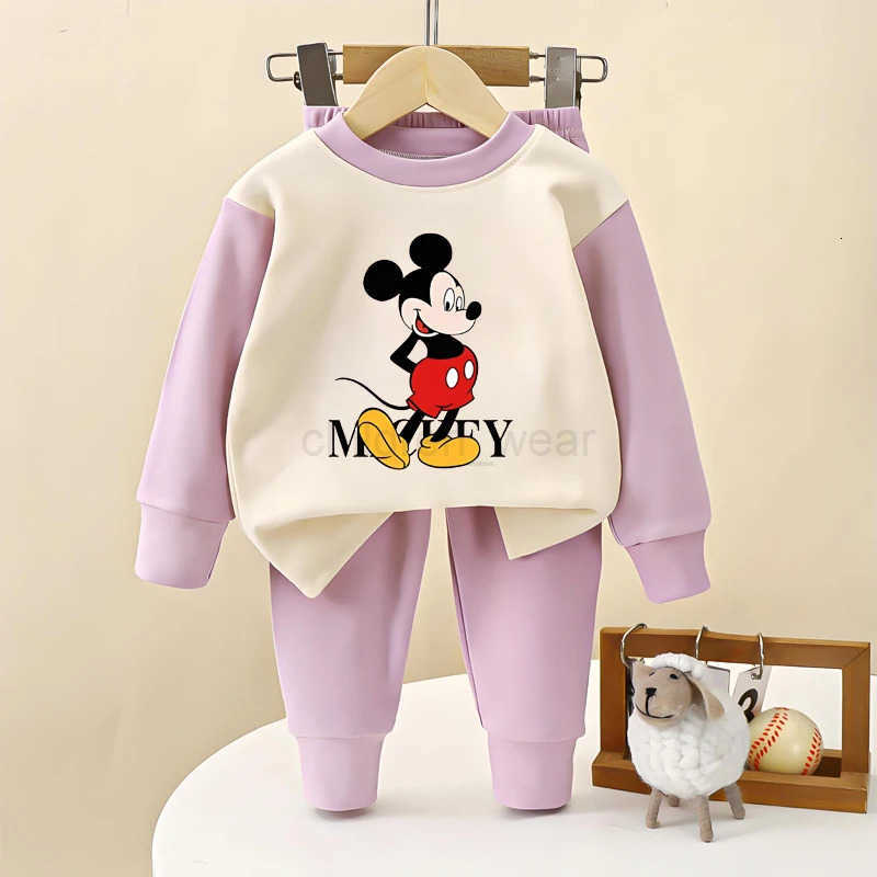 Disney Autumn Long Sleeve Pajamas Sets for Boys Casual Home Clothes Suit Children Dralon Farbic Kids Bottom Clothes Sleepwear H251022