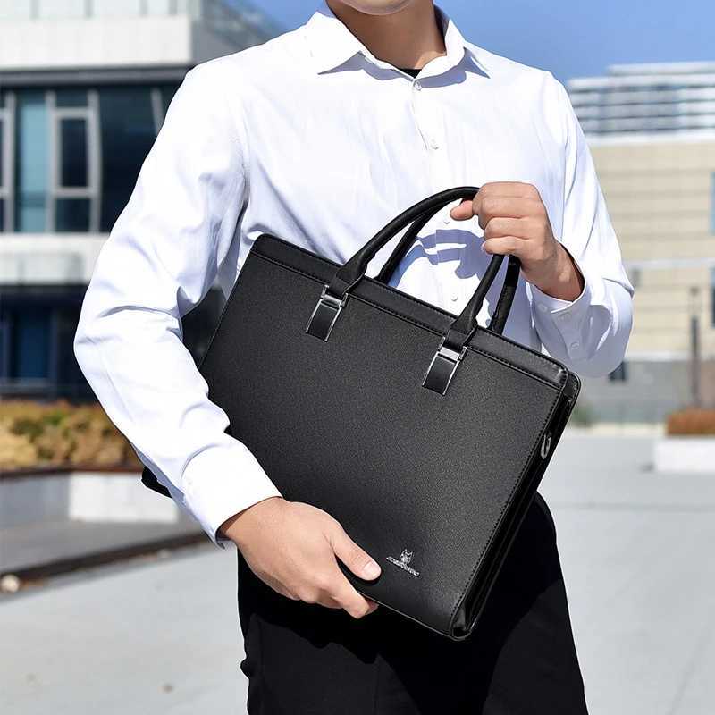 Mens Briefcases Bag Executives Designer PVC Business Office Shoulder Square Side Laptop Messenger Crossbody A4 Documents Bag W251022