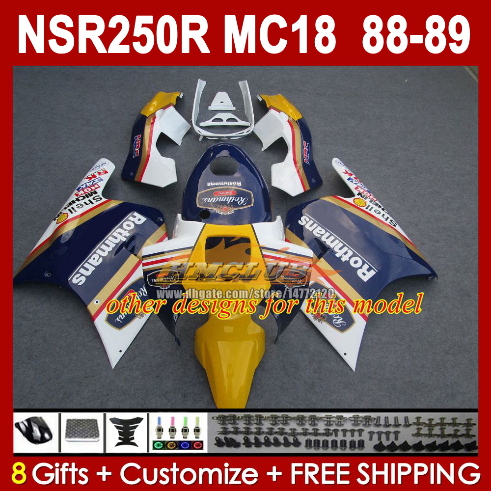 OEM white stock Body Kit For HONDA NSR 250R NSR250R NS250 NSR 250 R MC16 MC18 250CC 88-89 Frame 338NO.2 PGM2 NSR250RR NSR250 RR 88 89 1988 1989 Bodywo