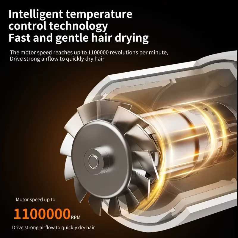 Portable Leafless Hair Dryer Ultra Compact Negative Ion Hair Styling Tool Home Salon Travel Friendly Electric Hair DryerXJ251022