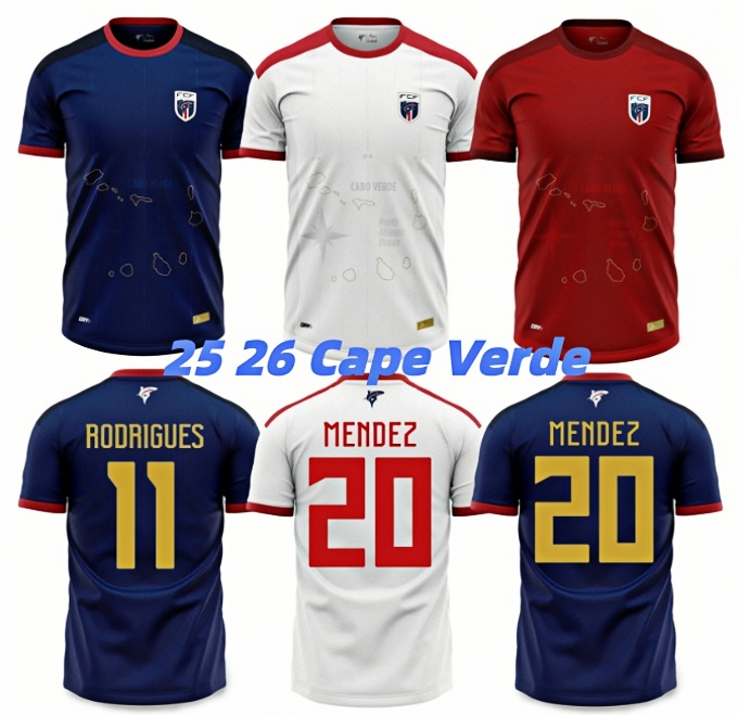 Cape VerdeS Soccer Jerseys 2024 2025 Home Away Third football shirts 2023 Africa Cup Mens Fans Uniforms