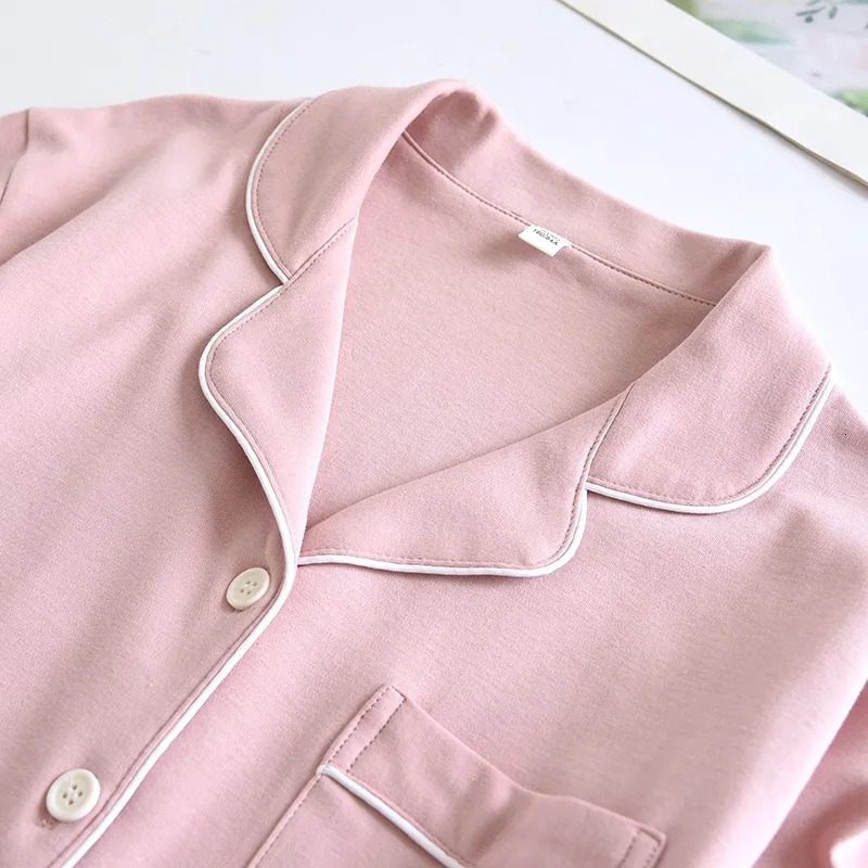 100 cotton thick Womans PajamaThick sleepwear Long Sleeved Pants Two Piece Set Ladies Homewear Warm Sleepwear womens pajamas 251022