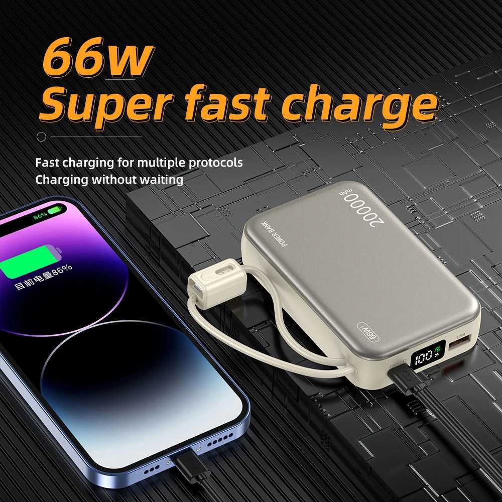 20000mAh 66W Fast Charge Power Bank CCC Chinese Certification with Cable for IPhone J251114