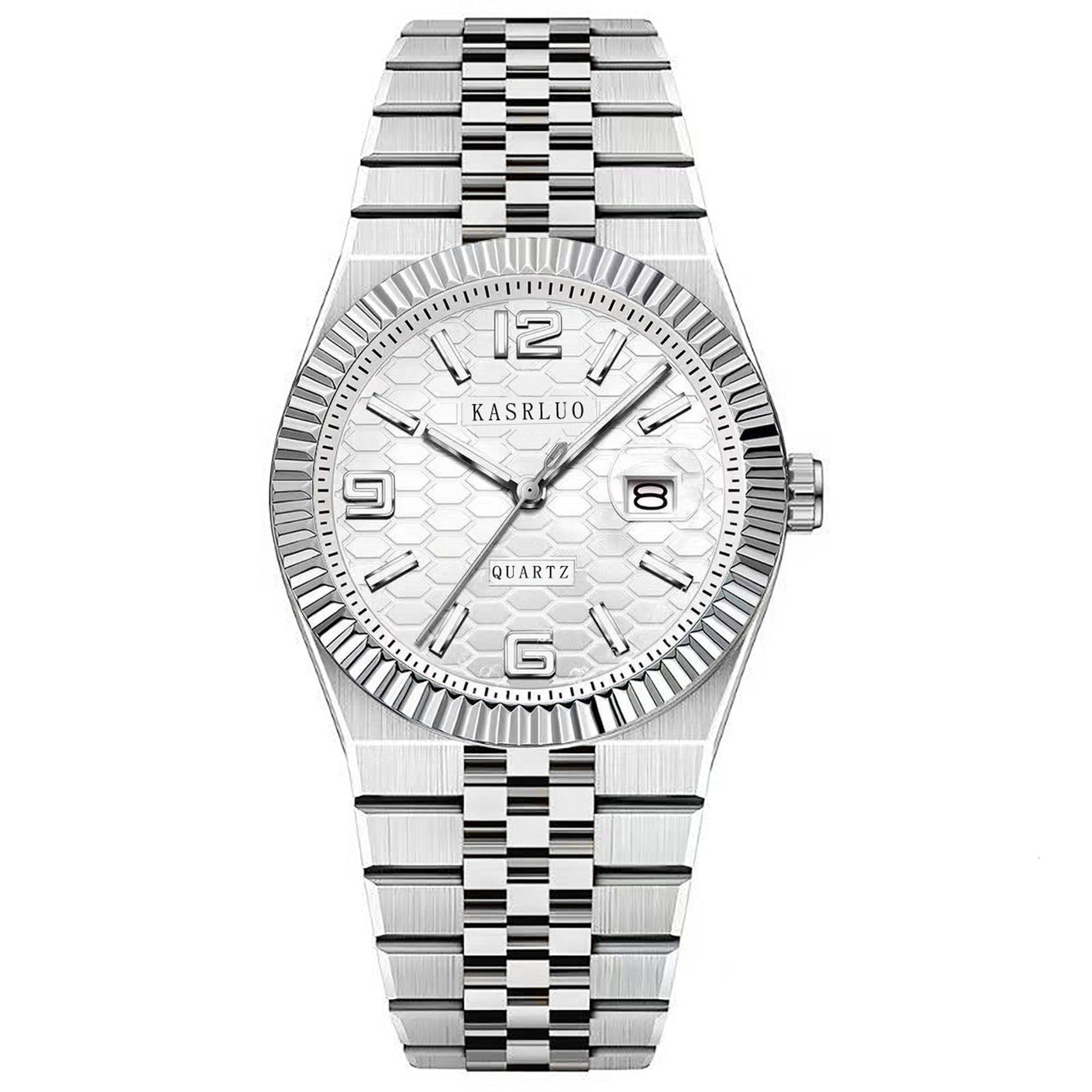 Designer Watch 2025 Men's Watch New Stainless Steel Luxury Watch Waterproof Non-mechanical Luminous Calendar Fashion Steel Band Quartz Watch