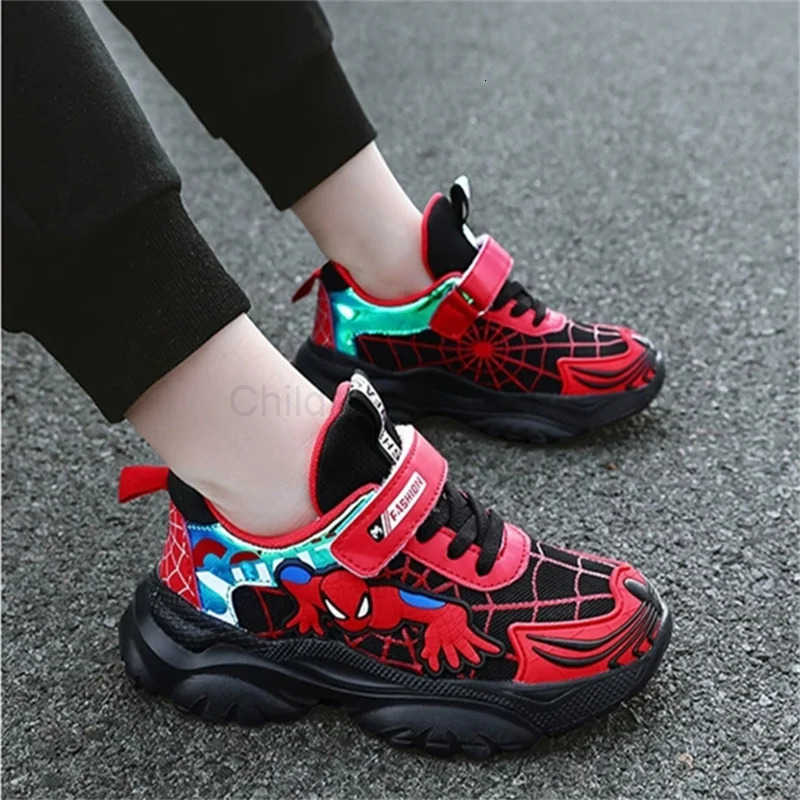 Disney Kids Sneakers Boys Tennis Shoes Comfortable Mesh Shoes Lightweight Outdoor Childrens Sports Walking Black Blue Shoes H251022