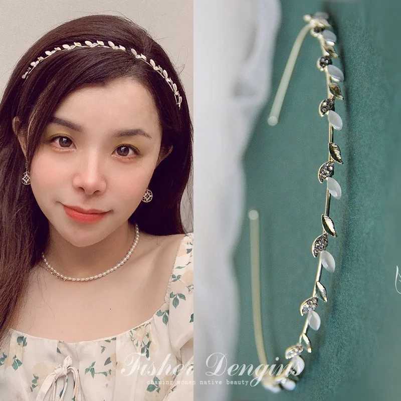 Exquisite Elegant Pearl Rhinestone Flower Hairbands Headband Women Girls Hair Head Hoop Band Accessories Headdress Headwear V251022