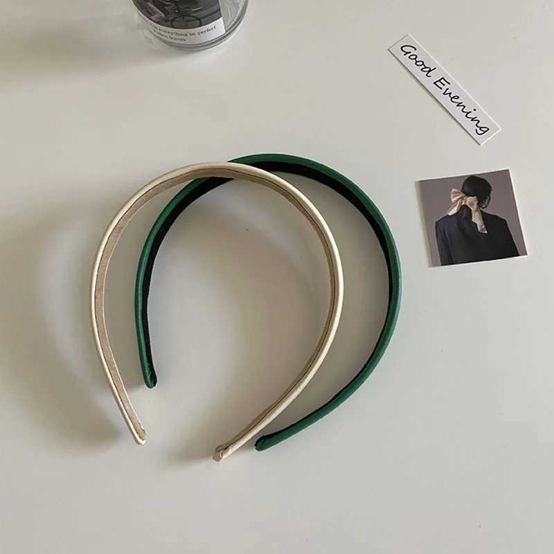 Ruoshui Vintage Pu Leather Hairband Solid Bezel Korean Style Headband Head Hoop Girls Nonslip Turban Fashion Hair Accessories V251022