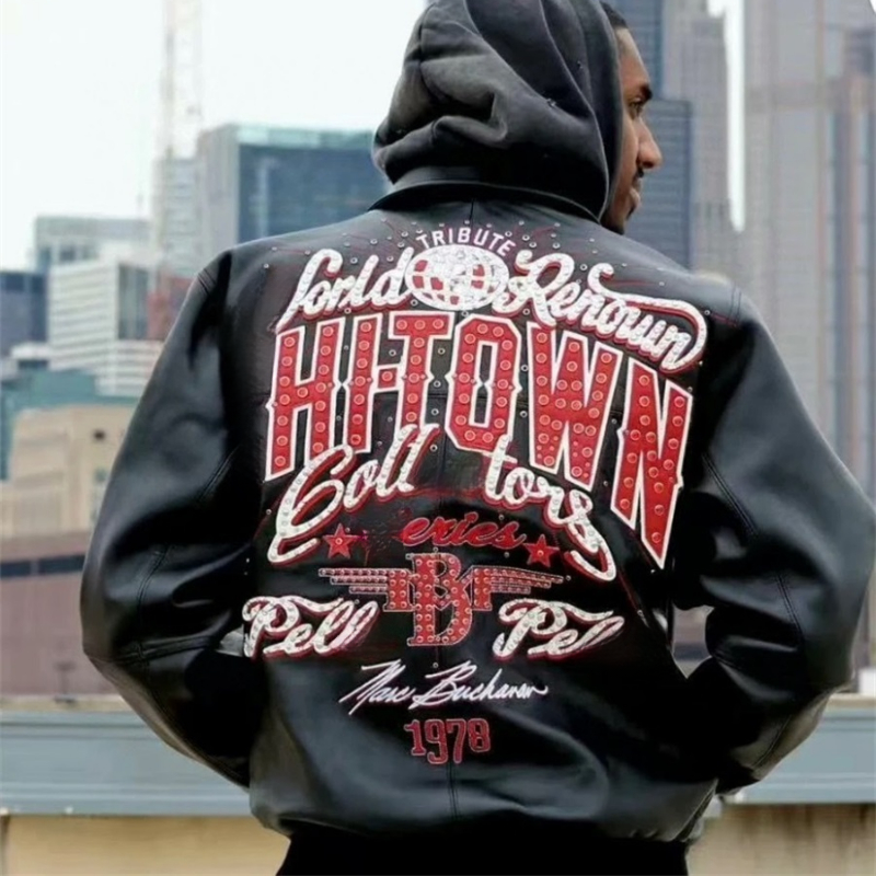 Red and Black Jackets Men's plus size Outerwear & Coats 26ss