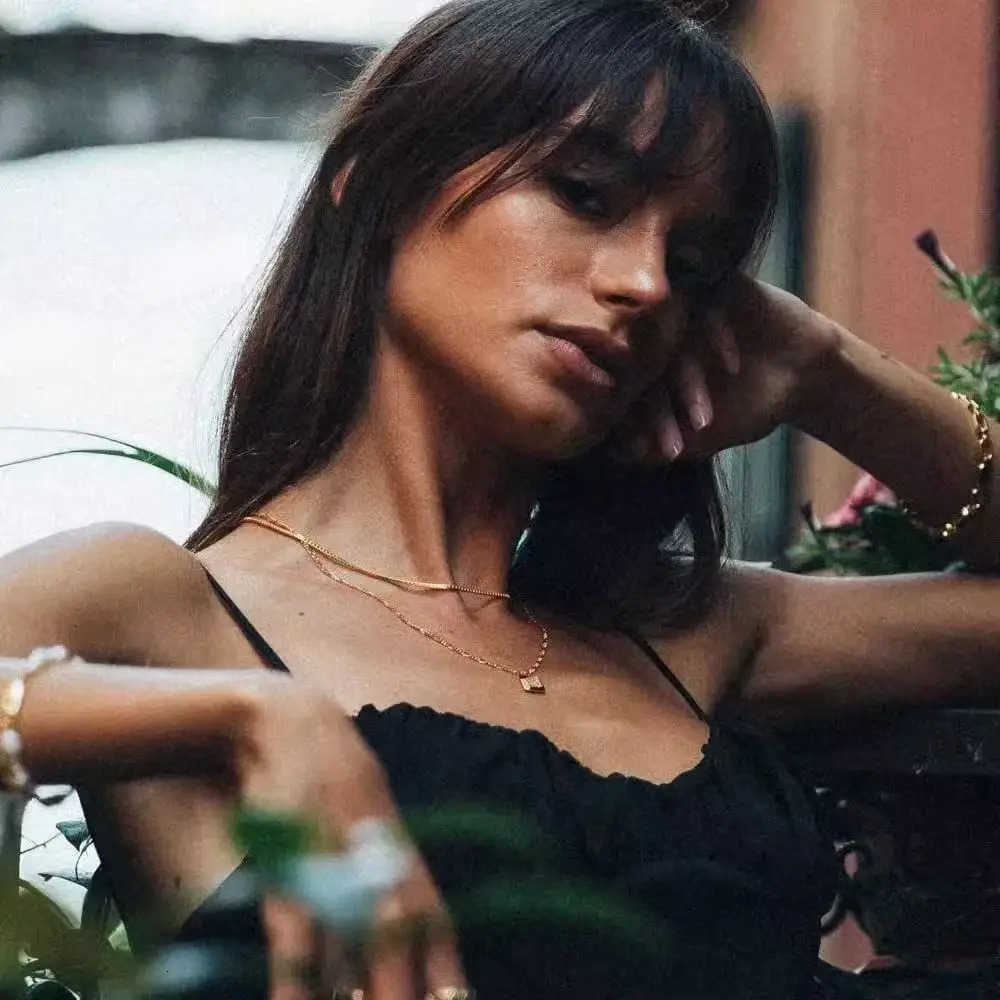 12mm Simple Stainless Steel Box Chain Necklace Gold Color Titanium Steel Men Necklace Fashion Women Jewelry Trend Accessories U251022