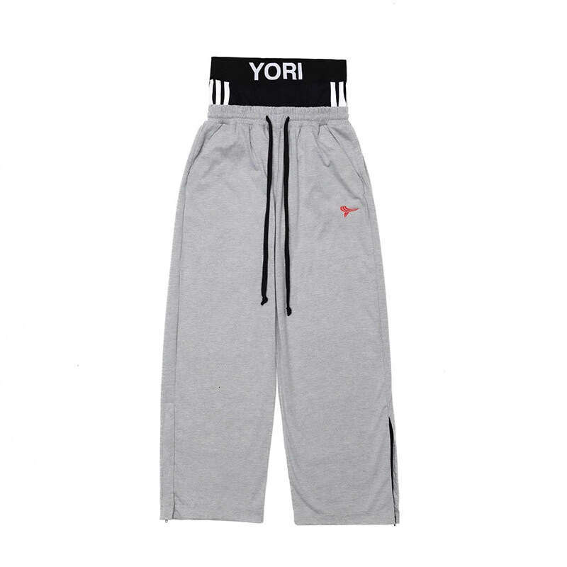 American Street Style Double Casual for Men and Women Y2K Harajuku Straight Pants High Waist Hip Hop Sweatpants
