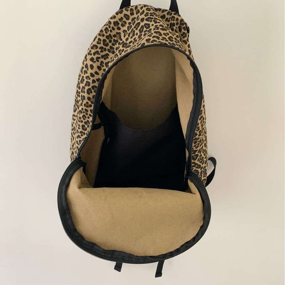 Solid Color Student Women, Large Capacity Fashionable Korean Style Laptop School Bag, Trendy Leopard Print Backpack For Women B5