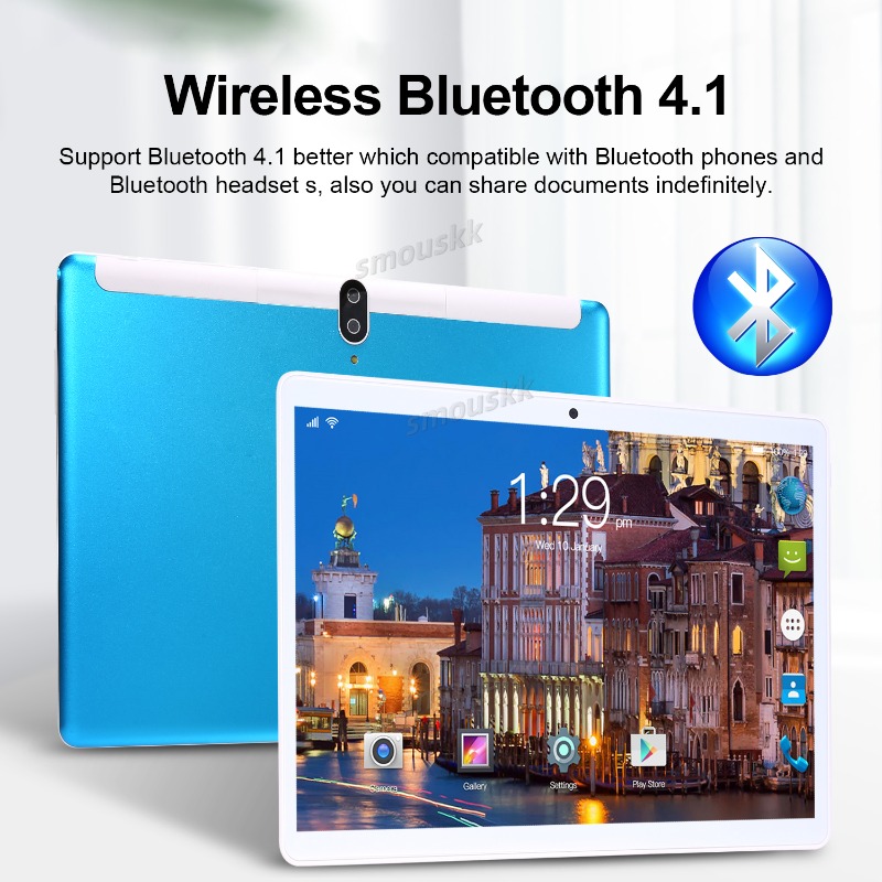 10.1 Inch Android 8.1 Tablet PC Computer Real 4G 2GB RAM+16GB Can Change The Fake 6+128G 1.5GHZ ROM 8000mAh Dual Camera WIFI Bluetooth