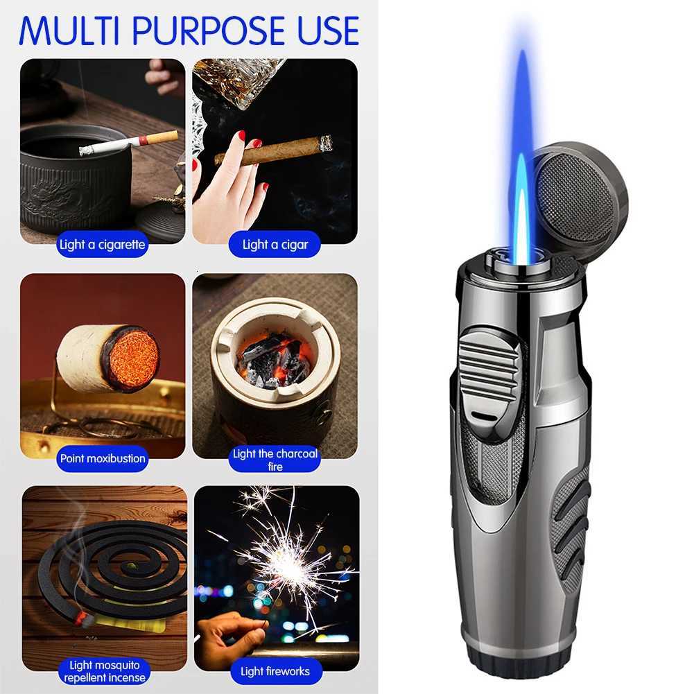 Flames Lighter Adjustables Dual Flames Lighters Small Portable Windproof Lighter Present for Men C251022