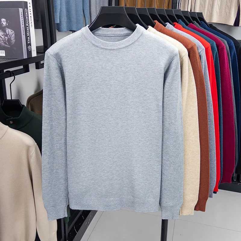 2025 New Mens Casual Sweater Round Neck Long SLeeve Knitted Sweater Pattern Fashion Versatile TopXJ251022
