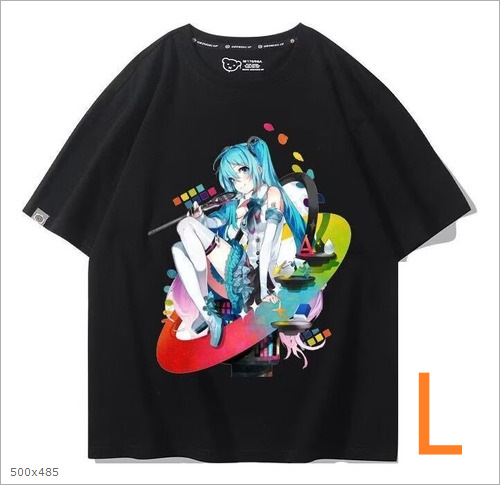 Europe and the United States wind cotton short sleeve American anime print loose fit - TT8741