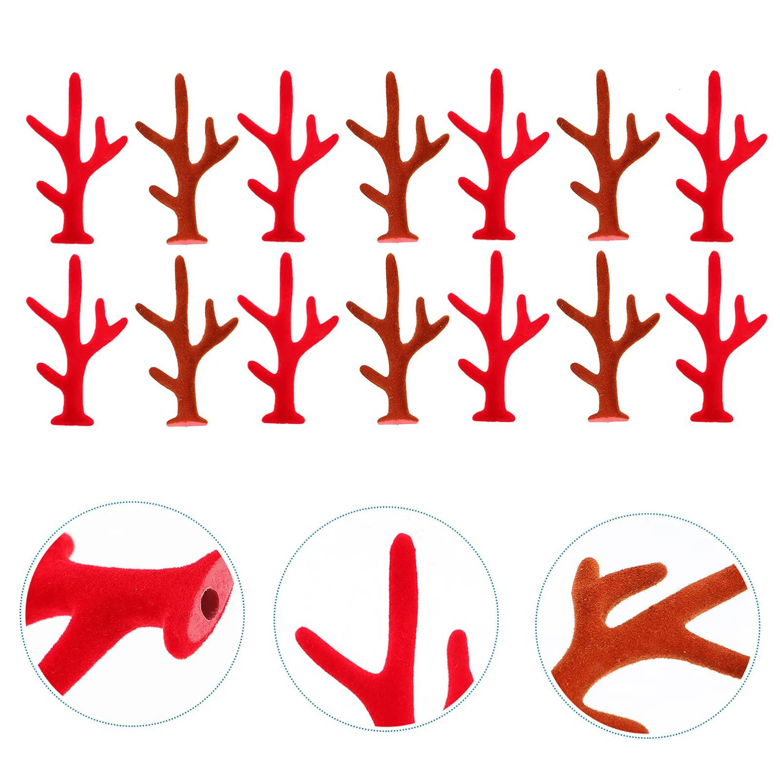 Christmas Reindeer Clips 100pcs Cute Reindeer Hair Barrettes Alligator Deer Horn And Ears Hair Pins For Christmas Party Adult 251021