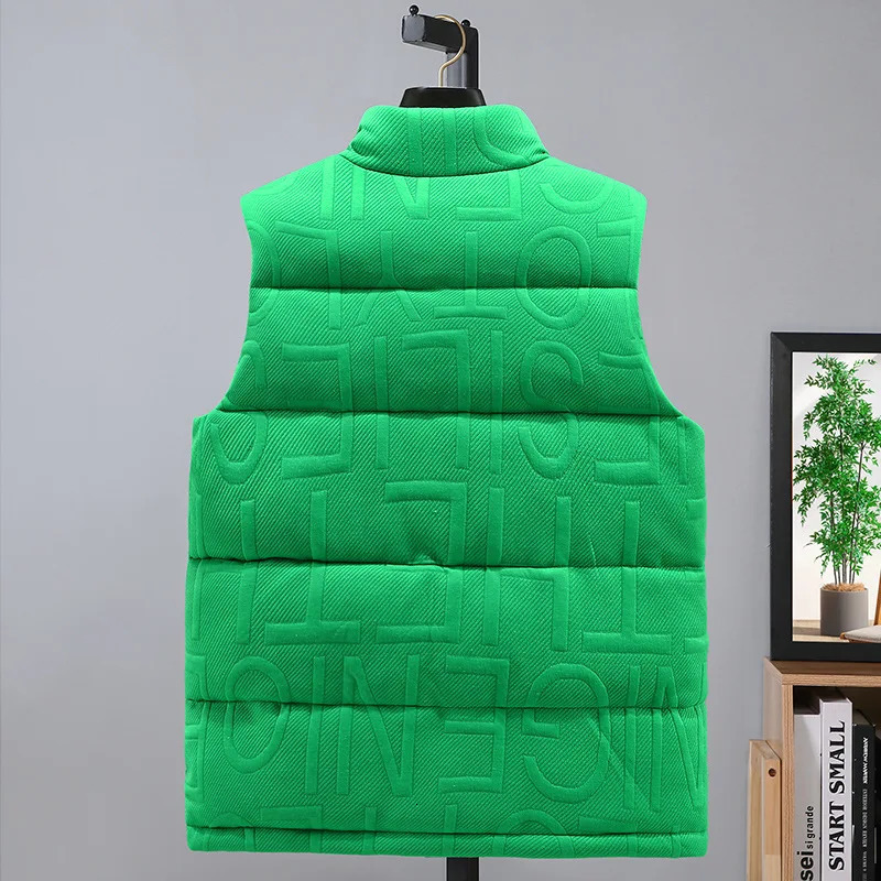 Down Cotton Hooded Vest Men Fashion Black Winter Coat Warm Casual Thicken Gilets Male Jacket Grey Sleeveless Waistcoat 251016