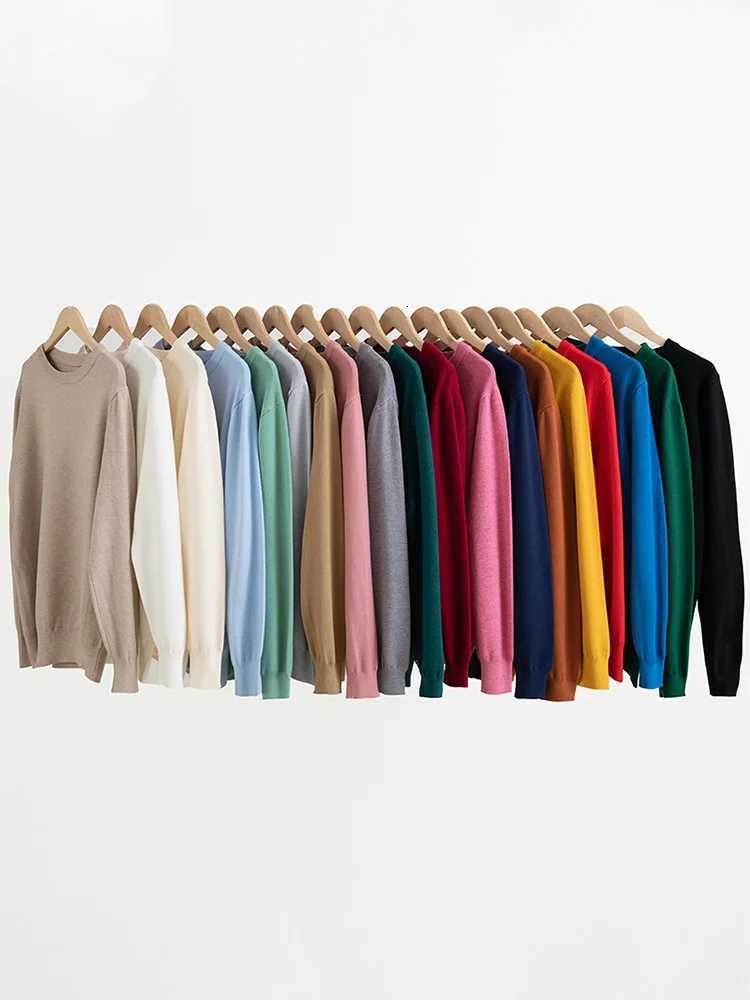 Choice Mens Wool Sweater Autumn Winter New Round Neck Pullover Loose Solid Color Bottoming Shirt Long Sleeve Smart Casual TopsXJ251022