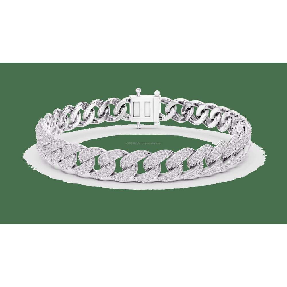 Premium Designer Sier with Unique Moissanite Bracelet