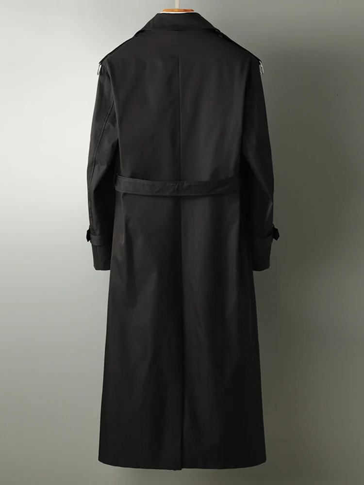 Mauroicardi Spring Autumn Long Black Khaki Trench Coats Men Double Breasted Plus Size Overcoat European Fashion 4xl 5xl 251014