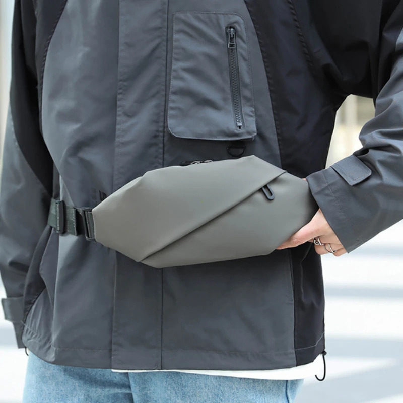 Men Minimalist Outdoor Sports Running Jogging Waist Bag Man Waterproof Fanny Pack Stylish Cross Body Belt Bag Waist Bag for Men 251022