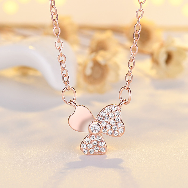 Designer necklace earring set Luxury necklace diamond studded clover flower necklace simplicity necklace for women free shipping heart necklace gift
