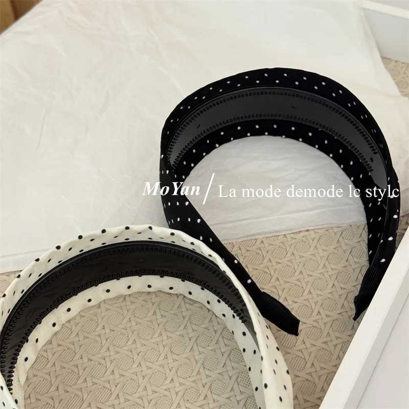 New Korea Elegant Cute Dot Wide Hairbands Headband Women Girl Gift Scrunchies Hair Head Hoop Band Accessories Headdress Headwear V251022