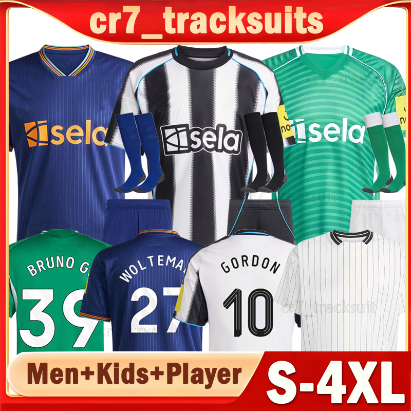 XXXL 4XL Newcastle 25 26 Soccer Jerseys GORDON WOLTEMADE BRUNO G. OSULA Long sleeves Football Shirts 2025 2026 ELANGA Player Version Goalkeeper POPE Men kids kits sets