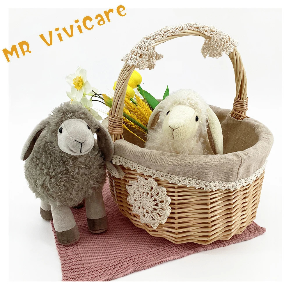 Children Soft White Sheep Plush Doll Baby Cute Animal Girls Stuffed Home Toys Sleeping Mate 251022 - view 6