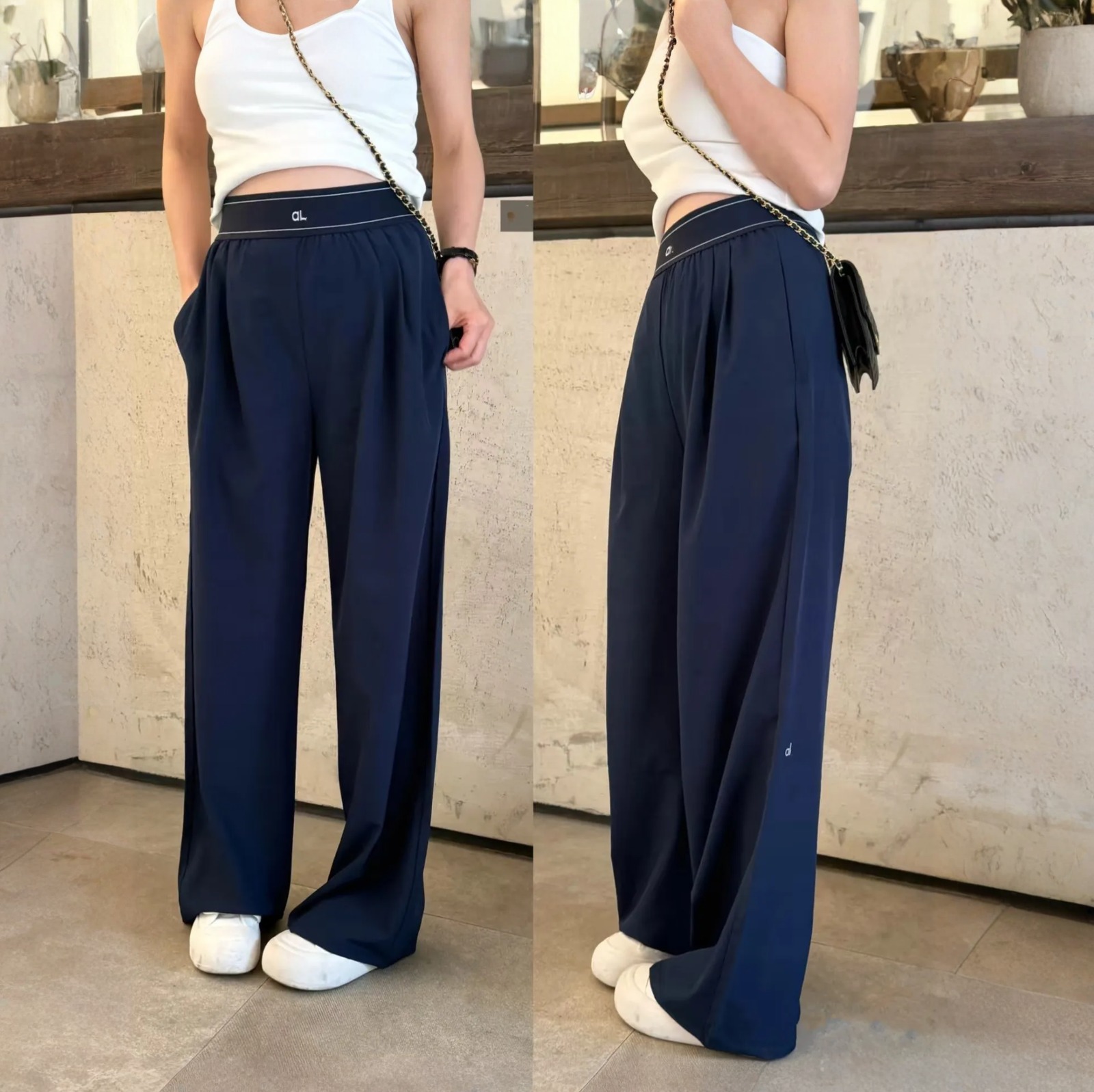 Designer Yoga Sports Pants Womens High-Waist Full-length Dance StudioTrousers Straight-Leg Suit Up Trouser Weekend City Jogger Sweatpants Wrinkle-resistant ds DHL