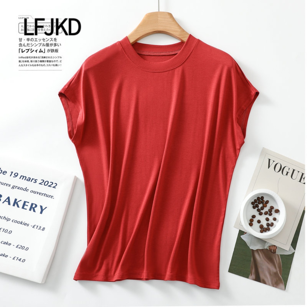 K2340 Hot sale women's T-shirt pure cotton short sleeve loose slim personality fashion all-match top street trend