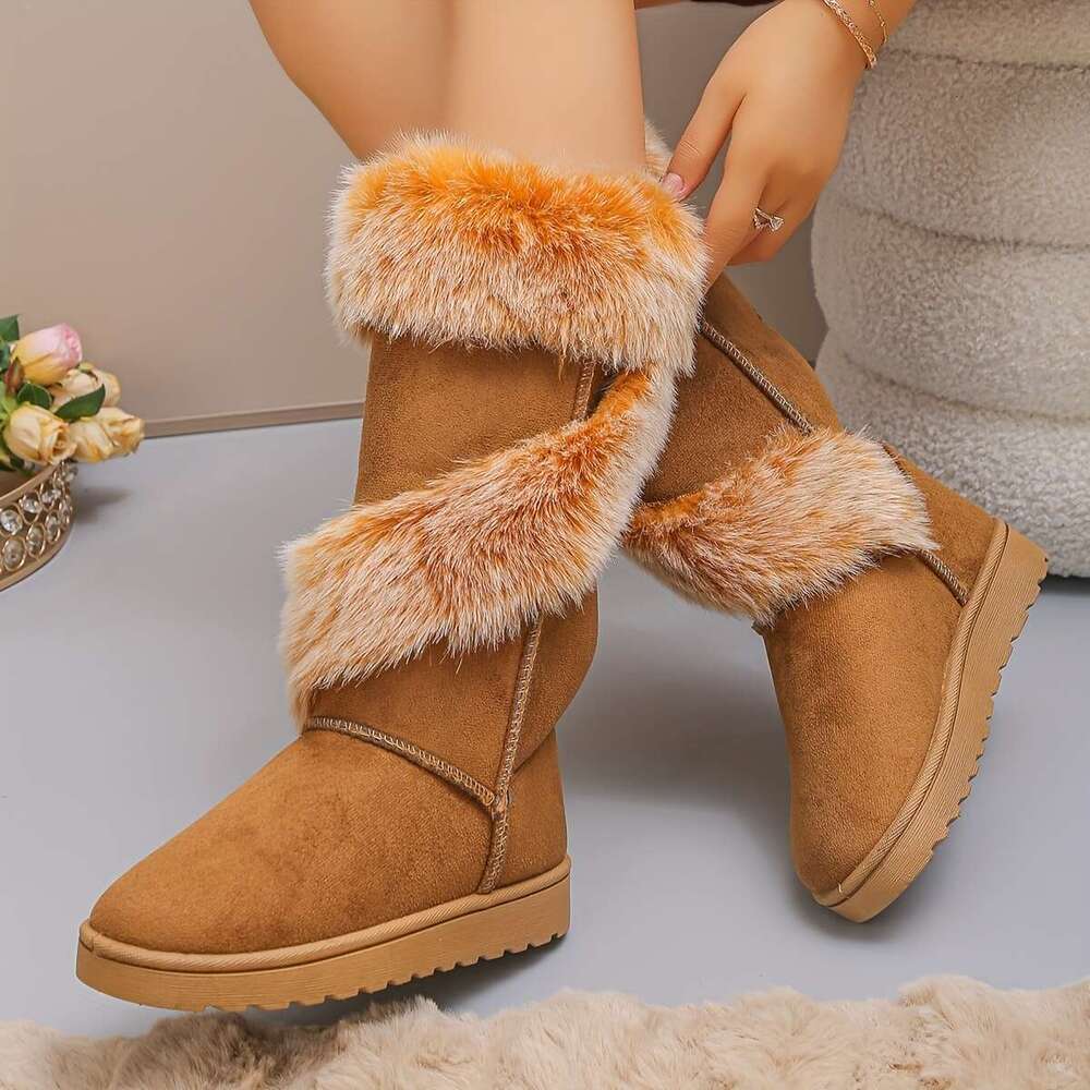 Knee-High Slip-On Closure, Soft Fabric Upper Cushioned Insole Cold Weather, Everyday Formal Events Easy-Clean Indoor/Outdoor Shoes - Perfect For Moms,