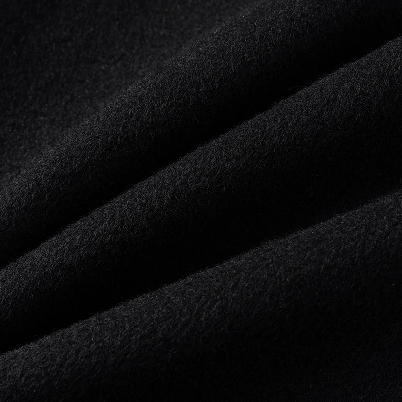 Highquality mens fashionable British style stylish and versatile solid color casual thickened long woolen coat 251015