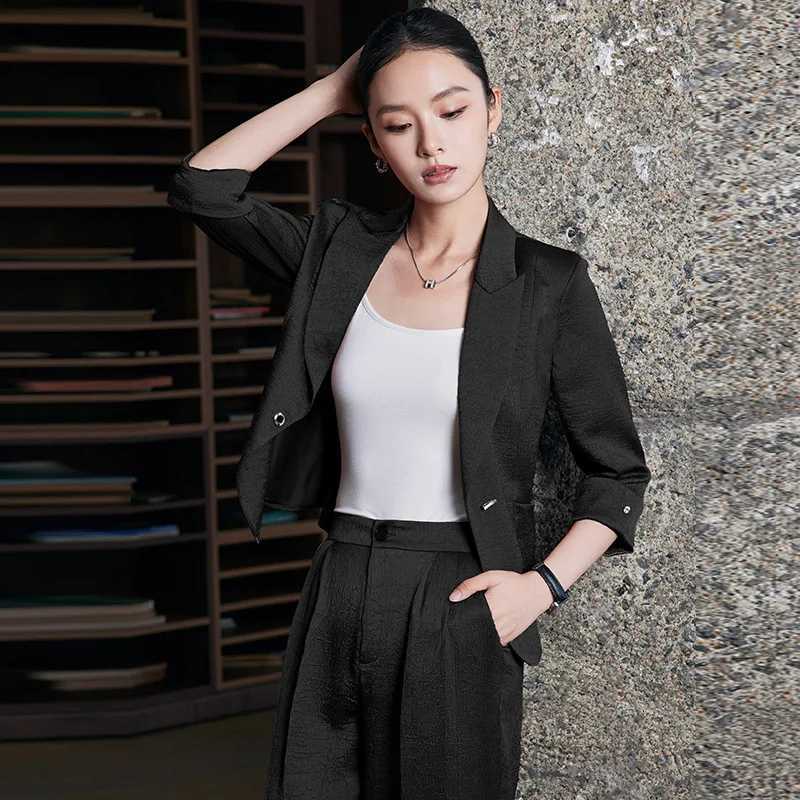 Fashion Office Ladies Blazer and Pants Suit Formal Angola Red Women Jacket Trouser Women Business Work Wear 2 Piece SetT251022