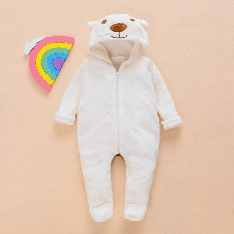Winter Baby Clothes Cute Cartoon Bear Rompers Pajamas Cotton Infant Boy Girls Animal Costume Zipper Jumpsuit 024 Months 251022