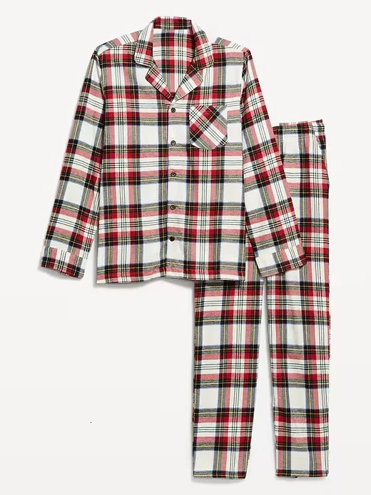 Christmas Matching Pajamas Set Plaid Print Adults Kids Turndown Collar Button ShirtTrousers 2Pcs Suit Baby Romper Family Look 251021