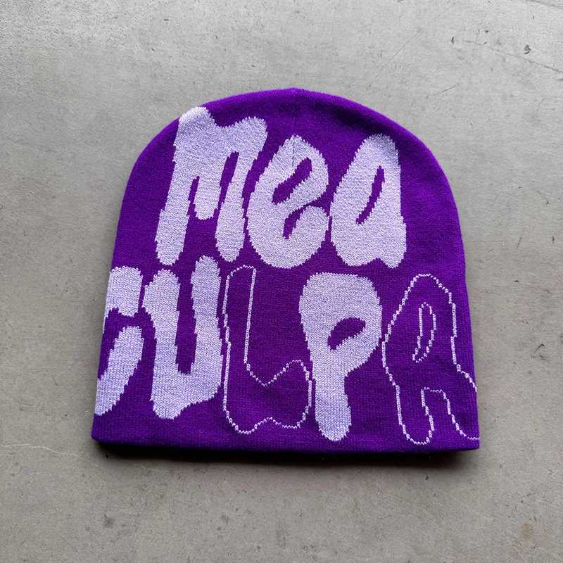 Alphabet Jacquard Knitted Hat for Men and Women Warm Knitted Hat Suitable for Outdoor Activities in Autumn and Winter Windproof J251022