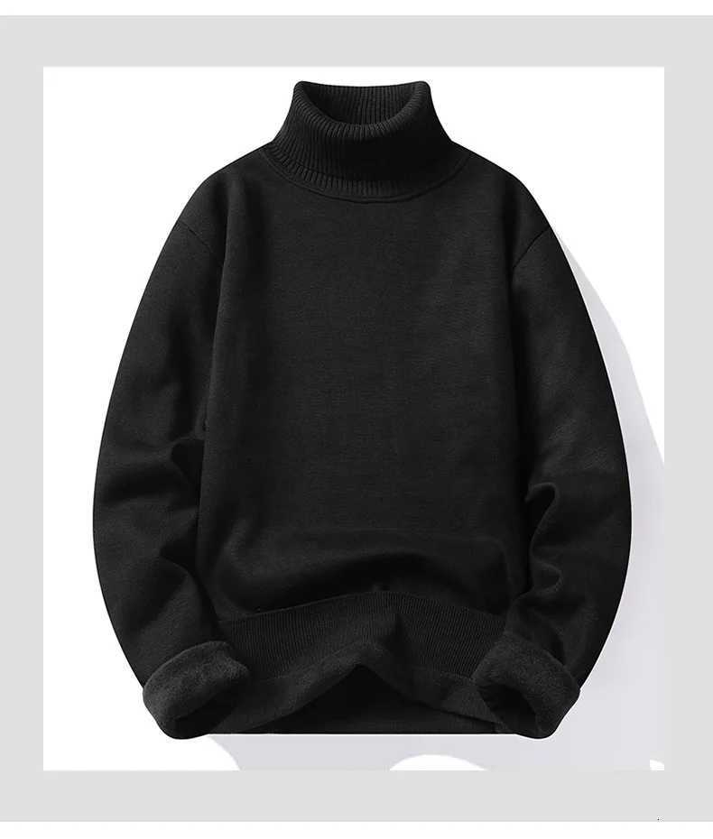 Mens Fleece Thicker Sweater Turtleneck Warm Pullover High Quality Male Slim Knitted Wool Sweaters For Winter Plus Size 4XLXJ251022