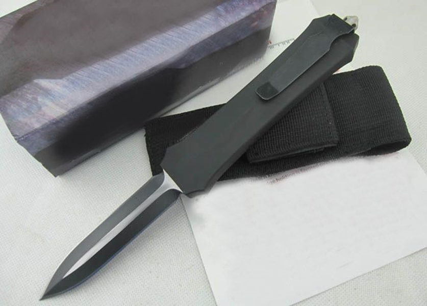 Top Quality A162 Combat Push Button Quick Opening Tactical Knife 4 Model Optional Blades EDC Pocket Knives With Nylon Bag