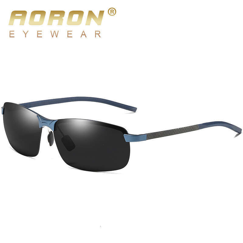 AORON New Half Frame Aluminum Magnesium Polarized Carbon Fiber Sunglasses Sports Cycling Glasses 8037