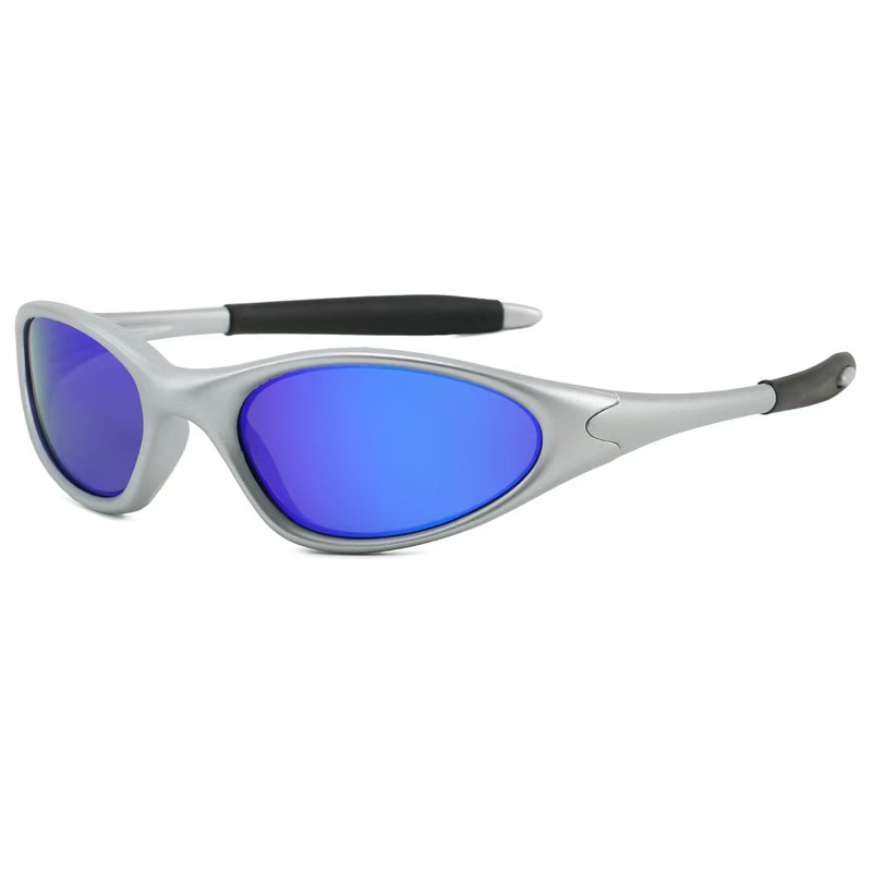 2025 New Style European & American Cross-Border Sunglasses, Men's & Women's Retro Oval Frame Outdoor Cycling Goggles Sunglasses