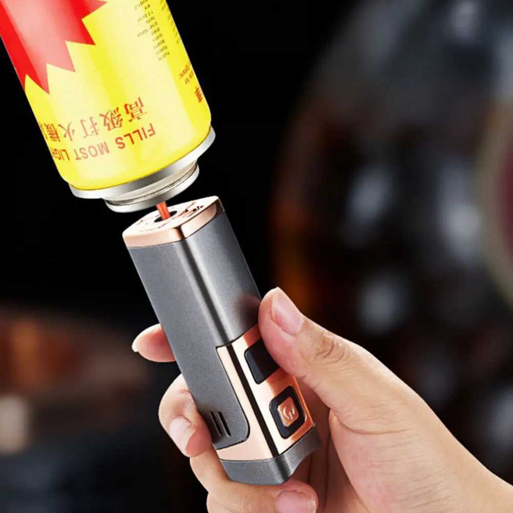 Windproof JetFlame Lighters TripleFlame Torch Lighter with Cigars Cutter Metal Butane Inflatable Lighter for Men C251022