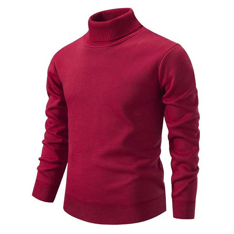 New Winter Turtleneck Sweater Thick Mens Casual Pullover Sweaters Solid Color Quality Warm Slim Turtleneck Sweaters Pullover MenXJ251022